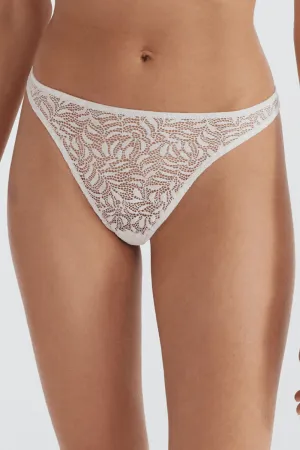Acacia Thong Off White