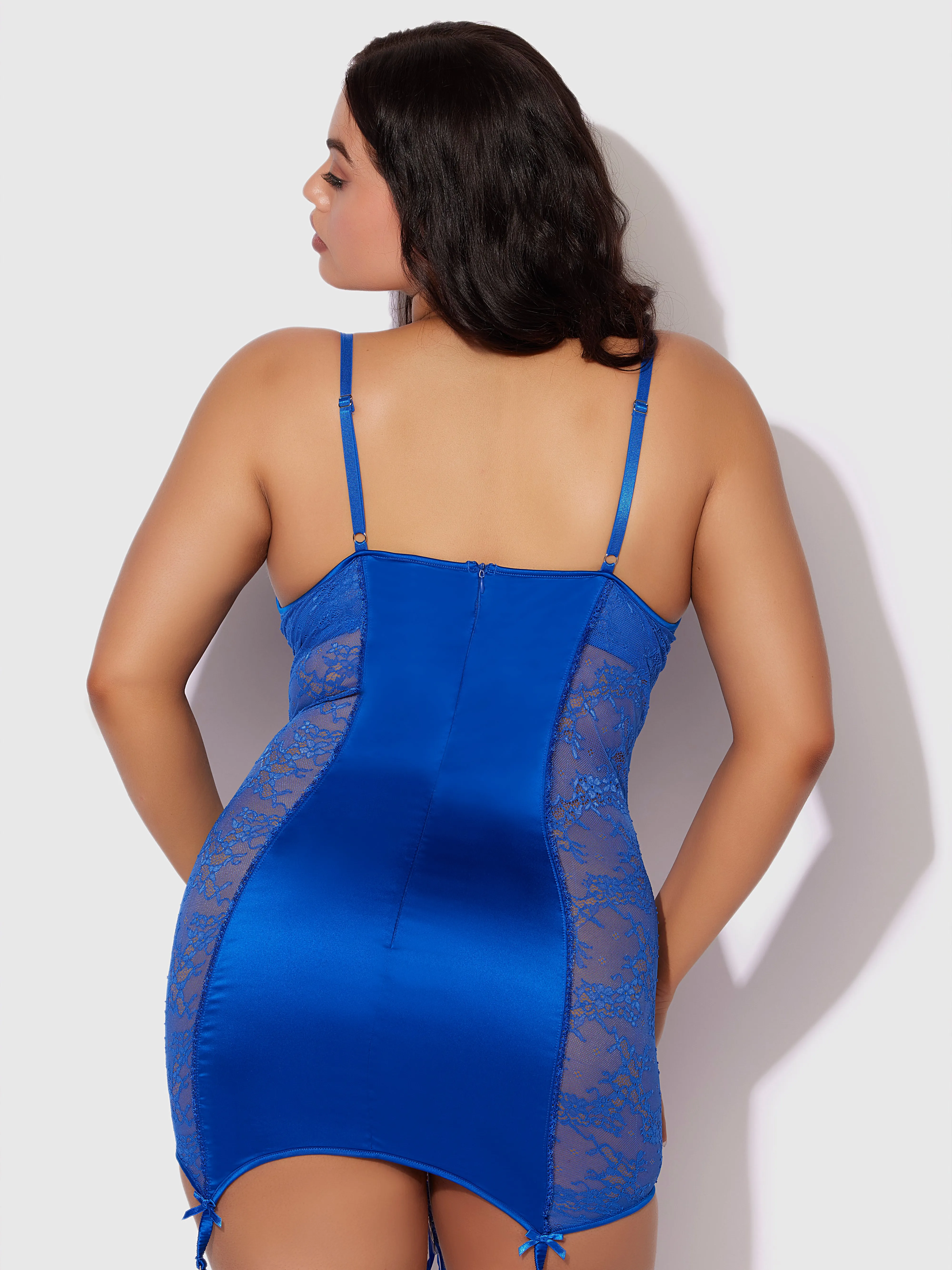 Adelaide Satin & Lace Push Up Chemise