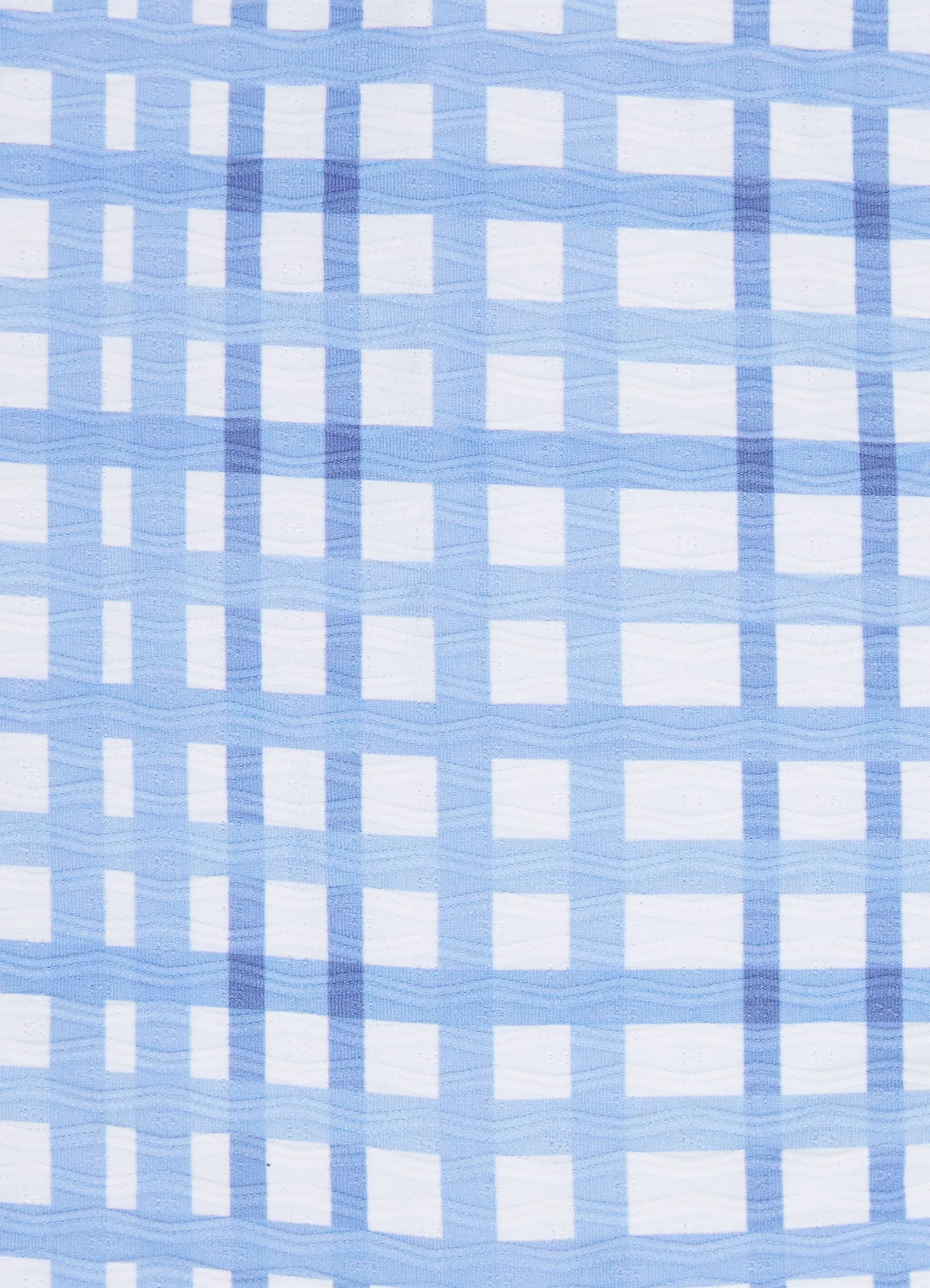Amalfi Check V Neck One Piece - Amalfi Blue