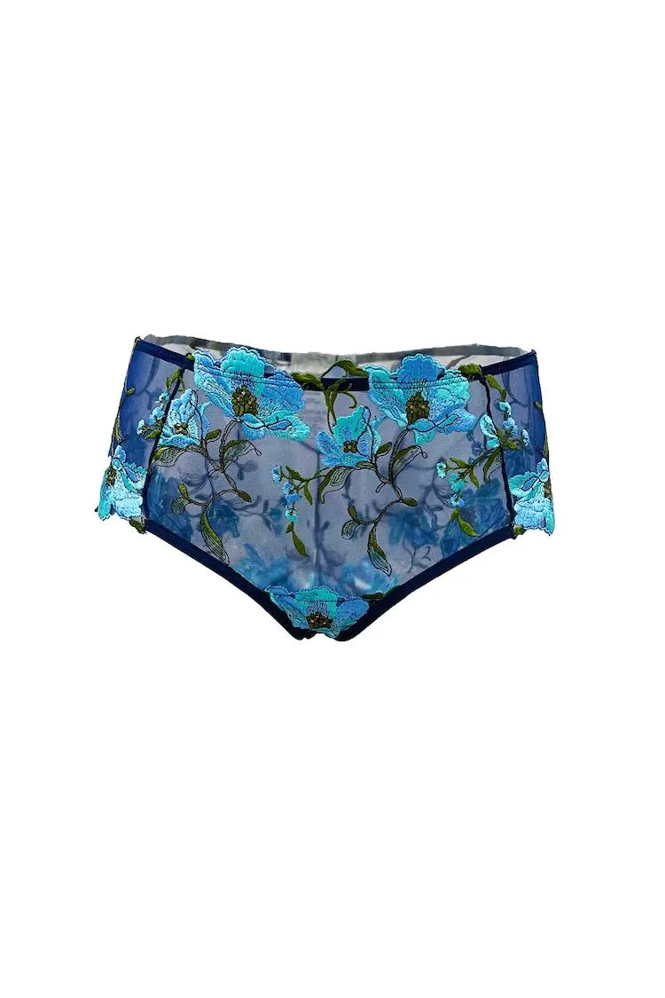 Atlantis Sea Anemone Embroidered Tulle Brief