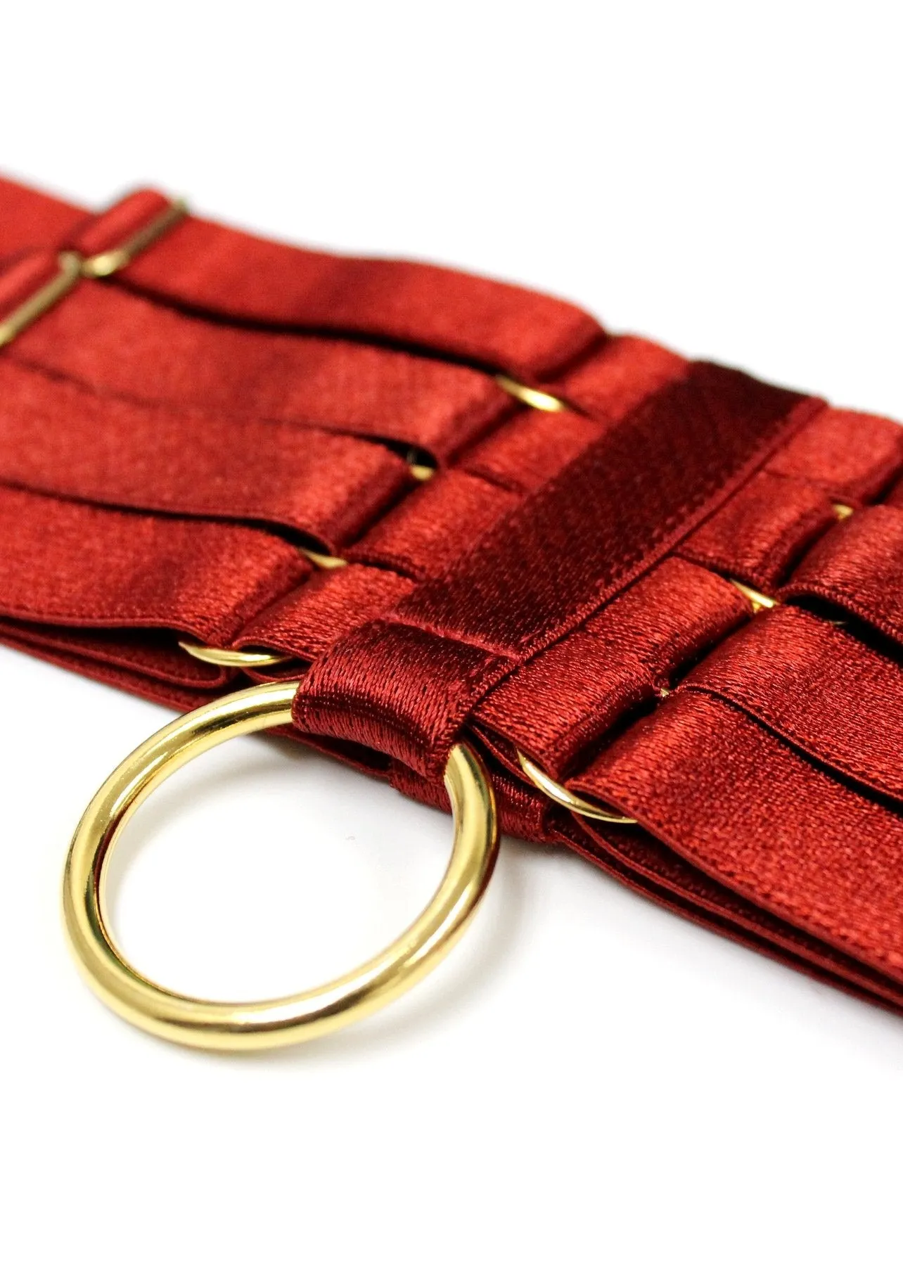 Bondage Webbed Garter (Burnt Red)