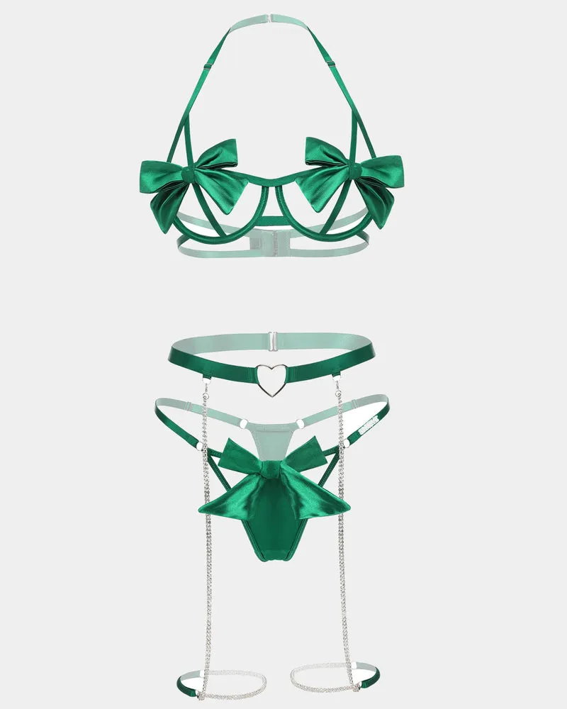 Bow Bra and Panty Sleepwear Sets