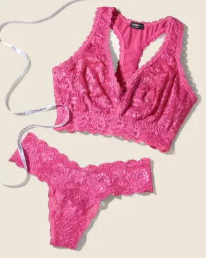 Conjunto De Tanga Cutie Y Bralette De Espalda Cruzada Racie Curvy