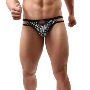 DomiGe Men's Thongs - Stylish Mesh G-String Underwear