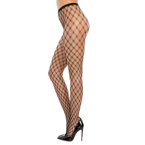 Dreamgirl Lingerie Double Fence Net Pantyhose 0369