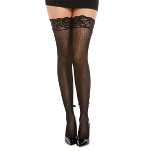 Dreamgirl Lingerie Fishnet Stay-Up Thigh High Stockings 0364