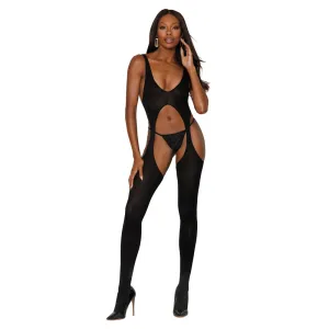 Dreamgirl Lingerie Sheer Suspender Bodystocking 0031