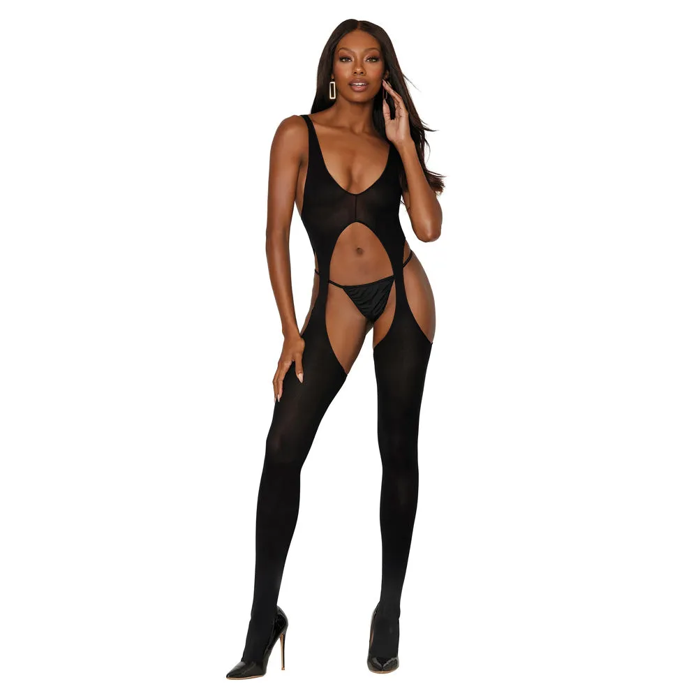 Dreamgirl Lingerie Sheer Suspender Bodystocking 0031