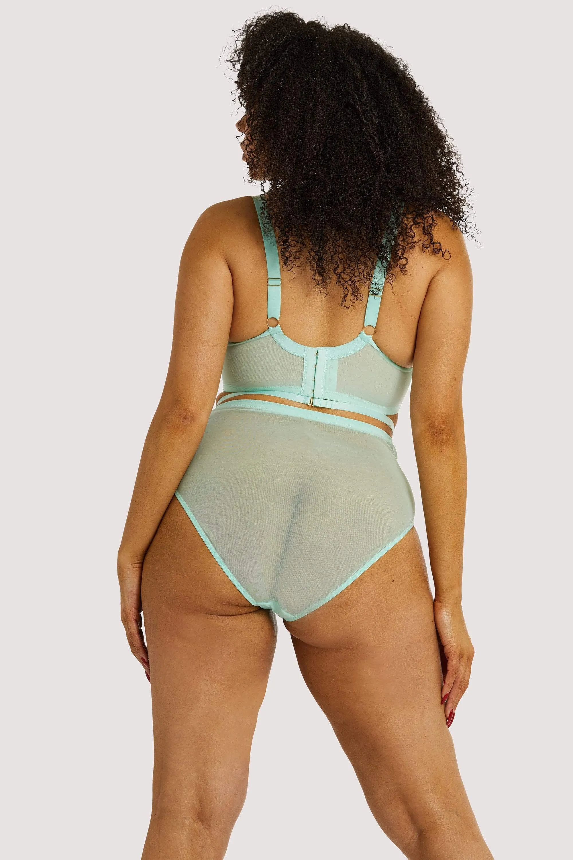 Eddie Aqua Crossover Wrap Bra