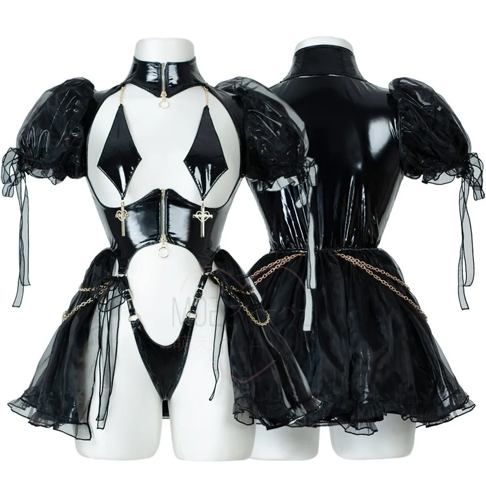 Gold Drip Nun Chain Dress Lingerie