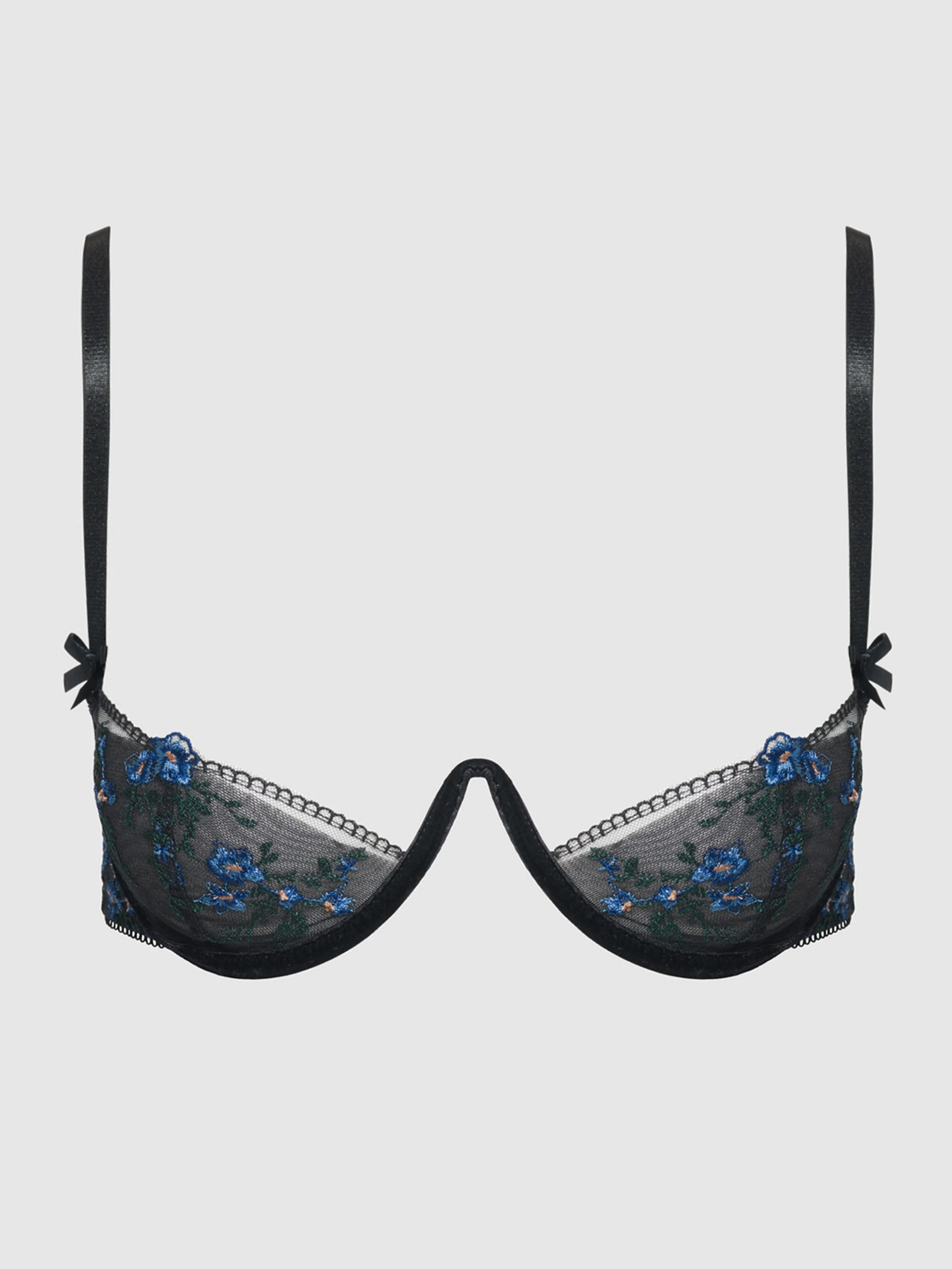 Harlow Embroidered Mesh Mono Wire Bra