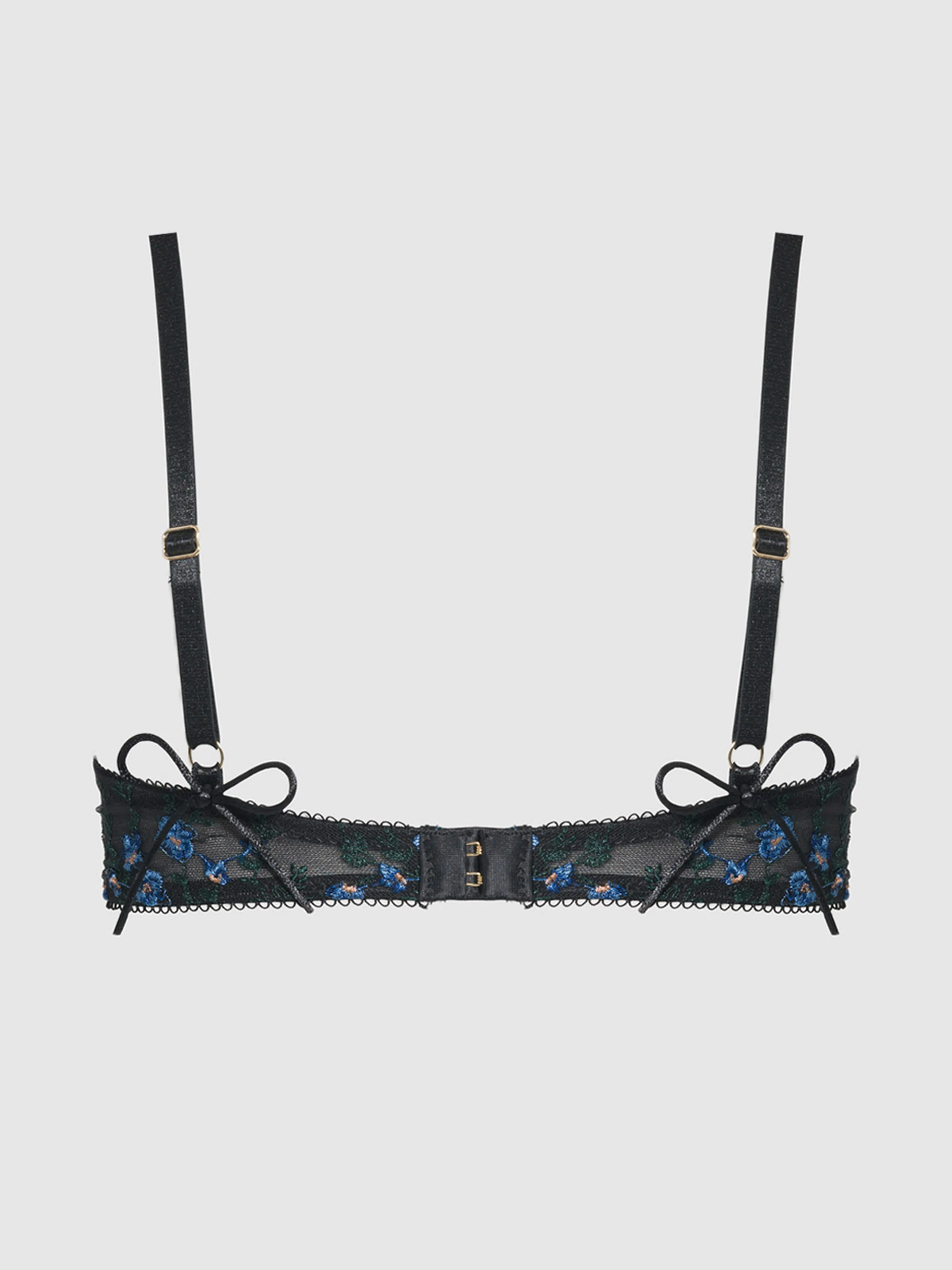 Harlow Embroidered Mesh Mono Wire Bra