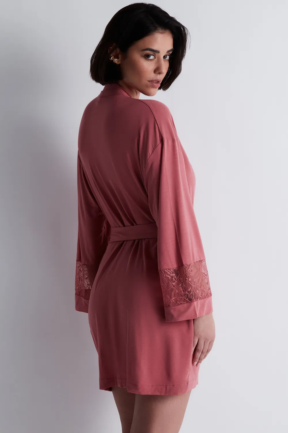 Lazy Days Kimono in Rosewood