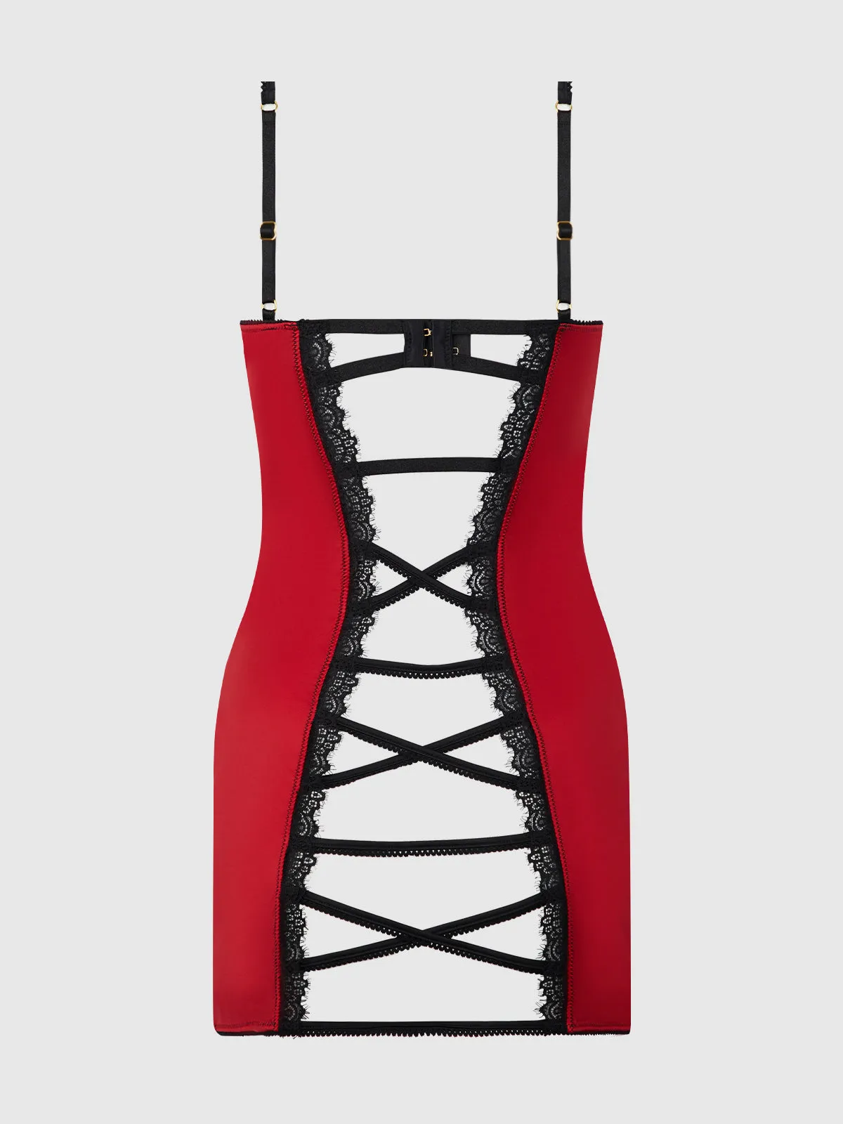Lexi Lace Open Cup Strappy Back Chemise