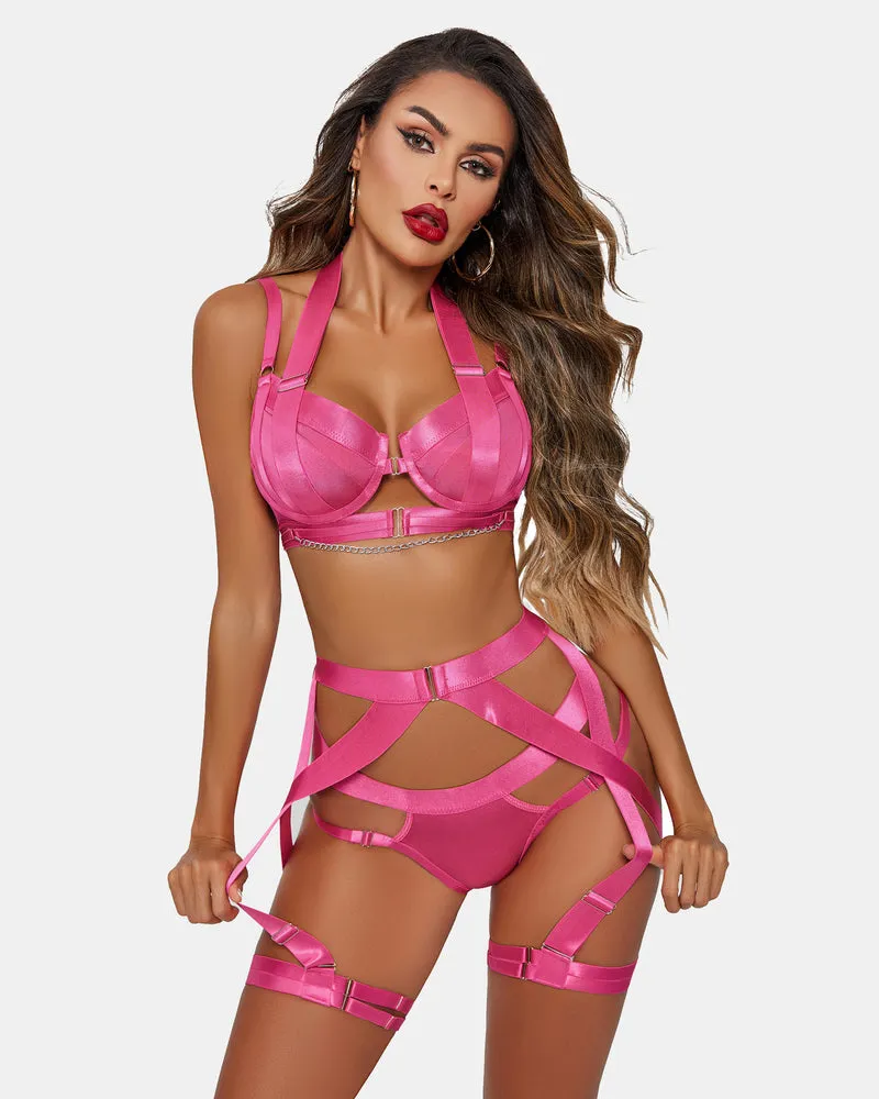 Lingerie Garter Set with Chain