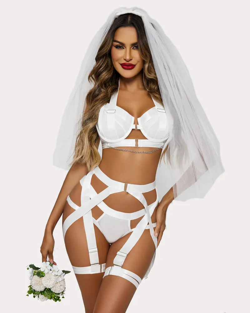 Lingerie Garter Set with Chain