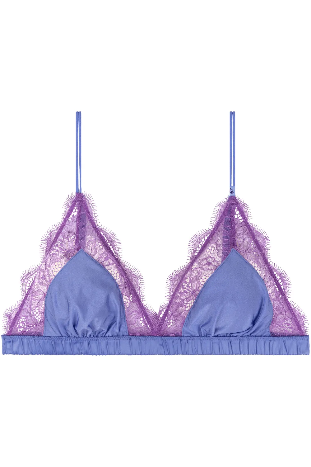 Love Lace Triangle Bralette Purple