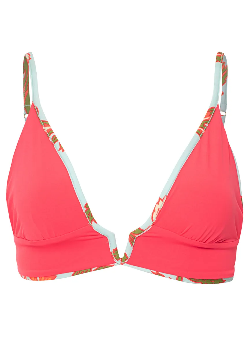 Maaji Floral Sky Paradiso Long Line Triangle Bikini Top