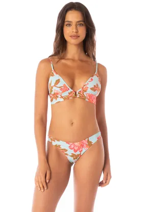 Maaji Floral Sky Paradiso Long Line Triangle Bikini Top