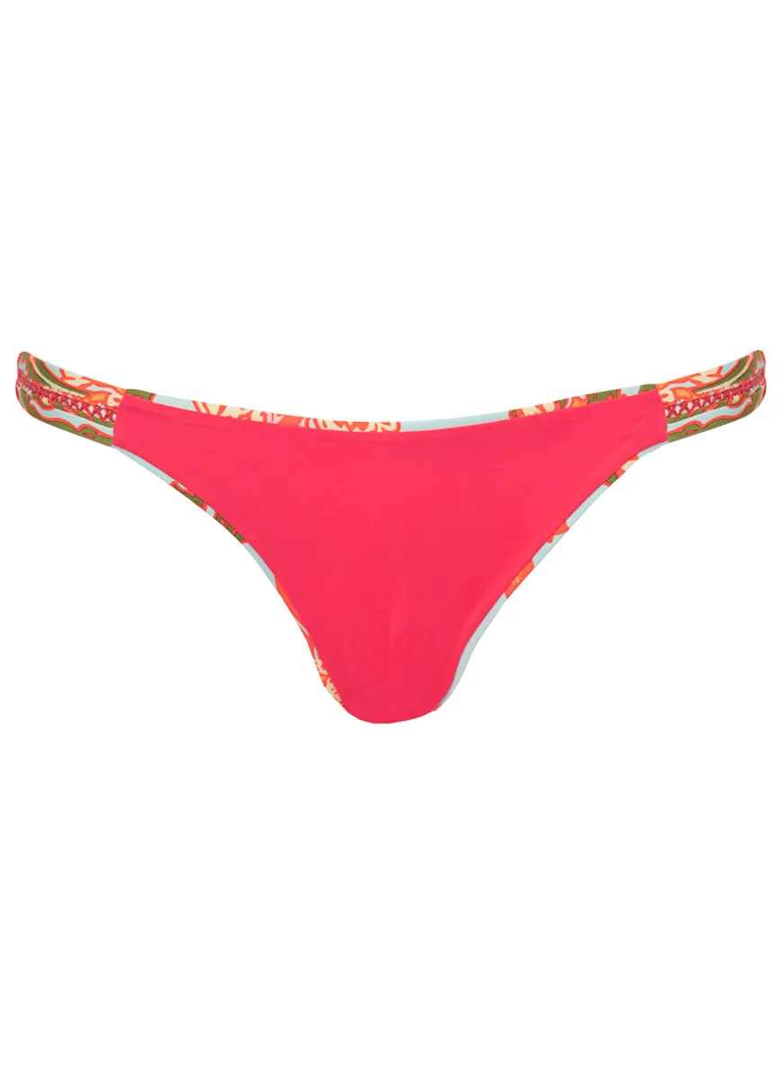 Maaji Floral Sky Quinn Low Rise Thin Side Bikini Bottom