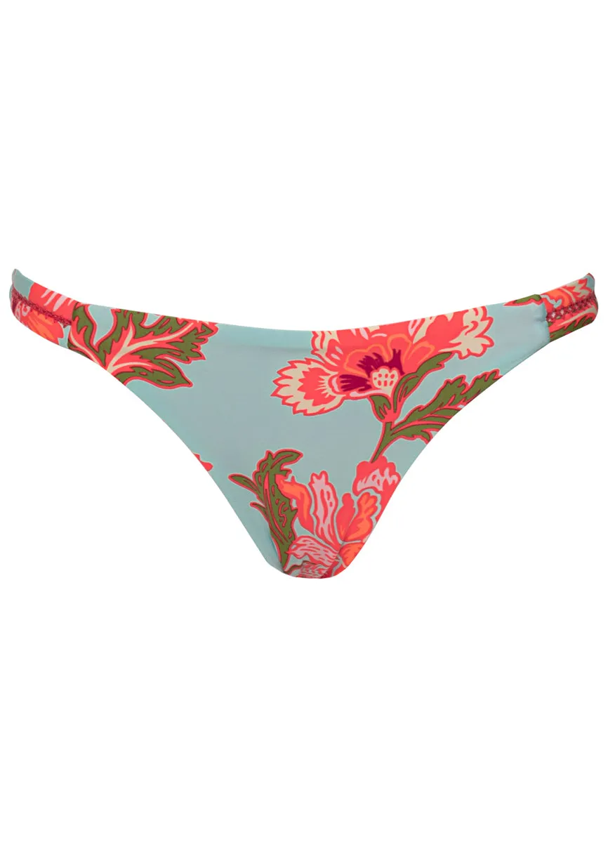Maaji Floral Sky Quinn Low Rise Thin Side Bikini Bottom