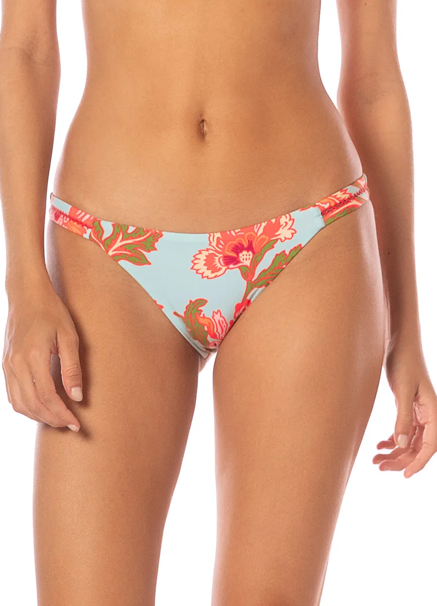 Maaji Floral Sky Quinn Low Rise Thin Side Bikini Bottom