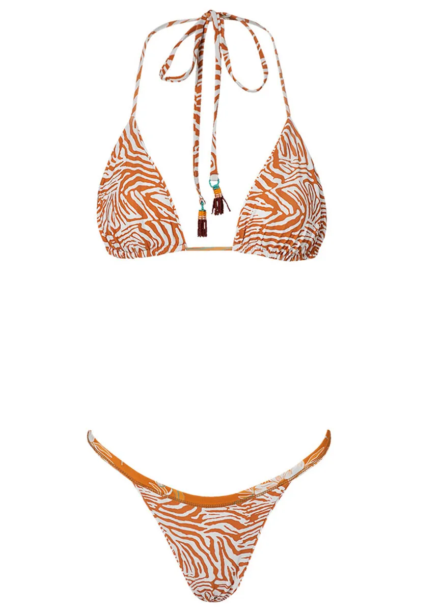 Maaji Nostalgic Florals Nusa Regular Rise Split Strap Bikini Bottom