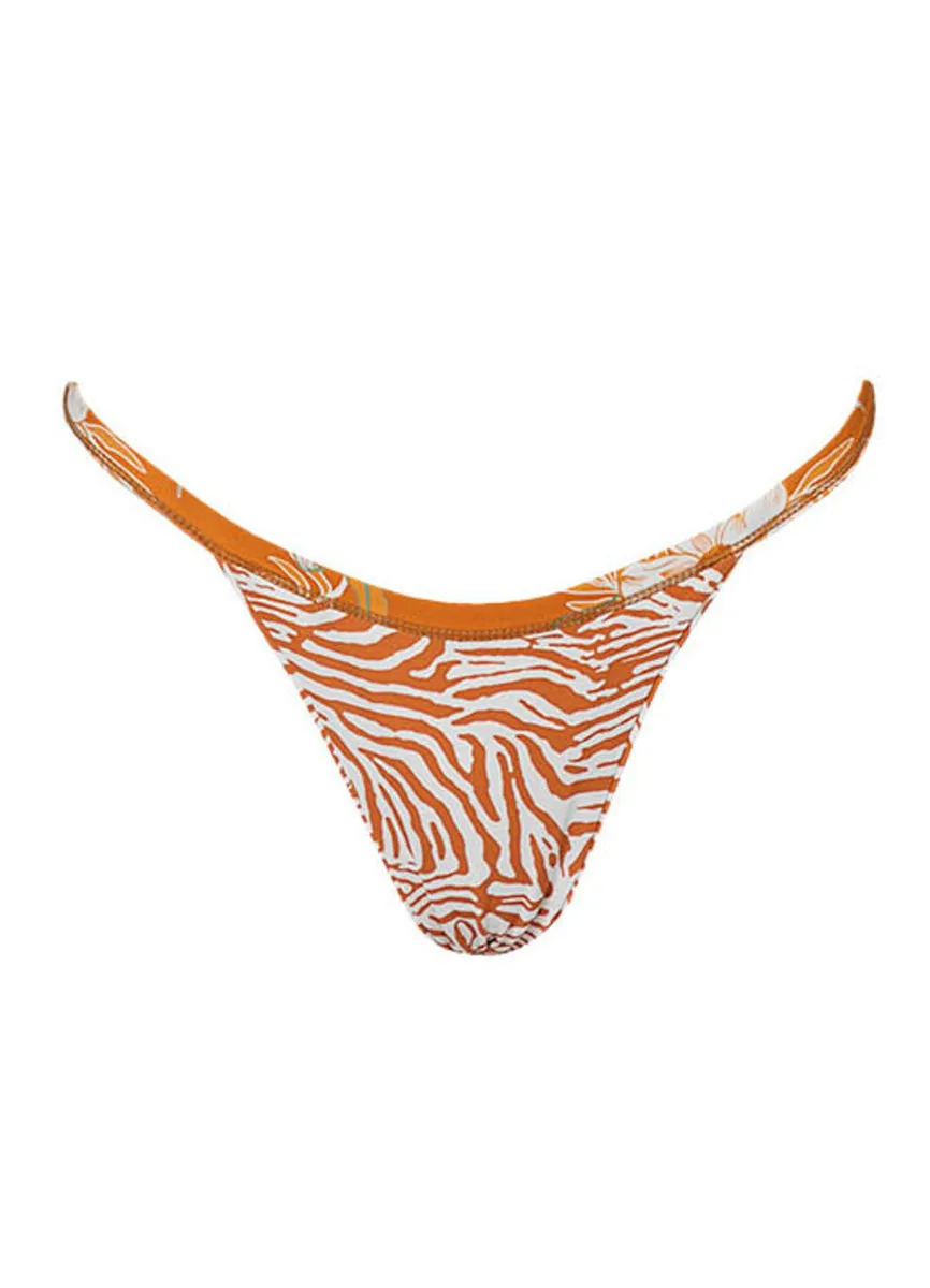 Maaji Nostalgic Florals Nusa Regular Rise Split Strap Bikini Bottom