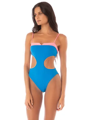 Maaji Ocean Blue Maui Cut Out One Piece