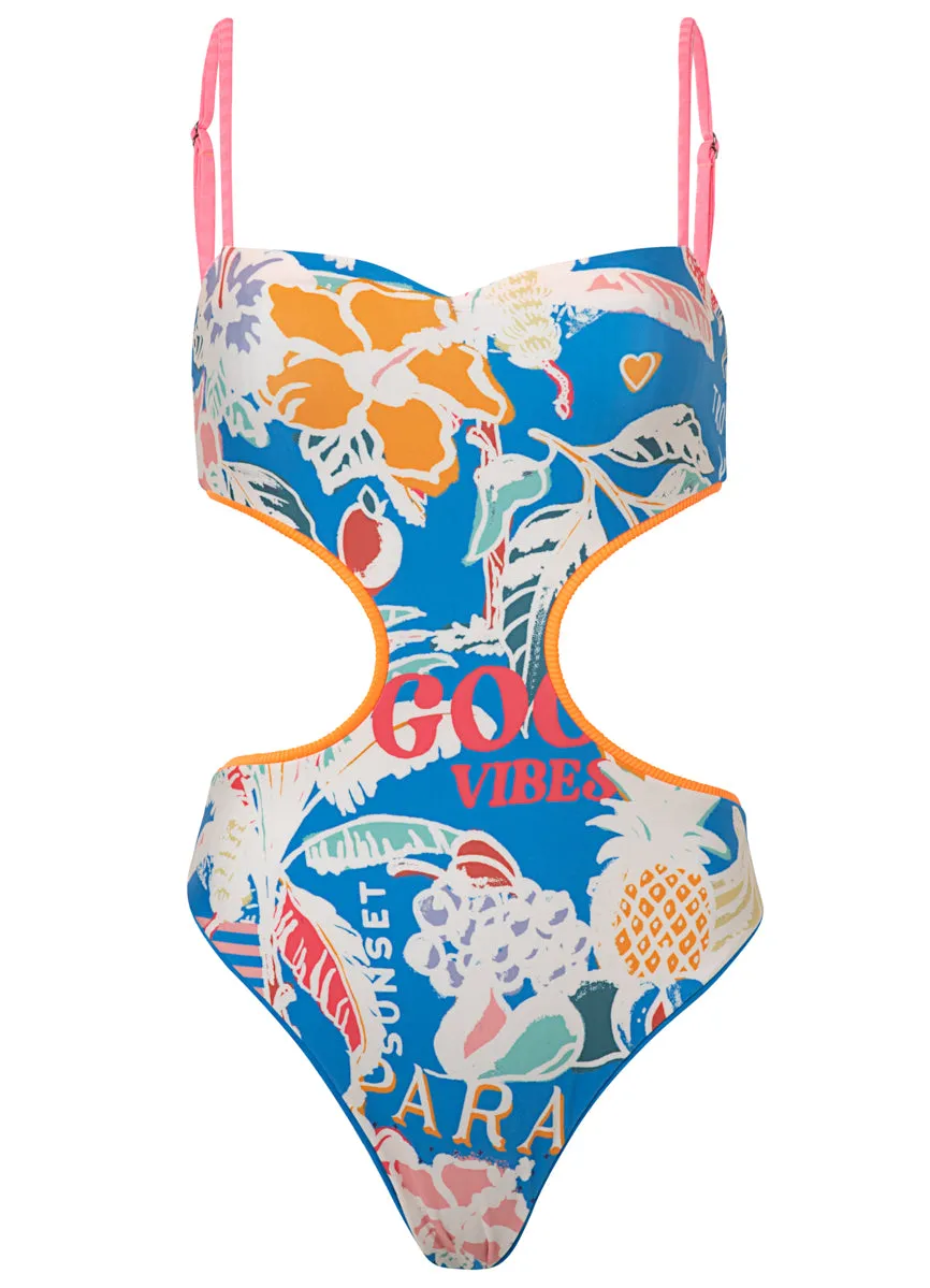 Maaji Ocean Blue Maui Cut Out One Piece