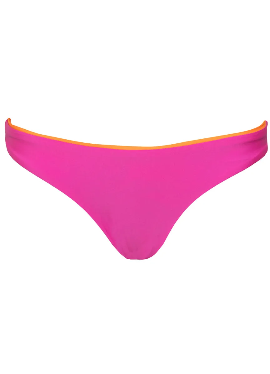 Maaji Poppy Pink Iconic Regular Rise Thin Side Bikini Bottom