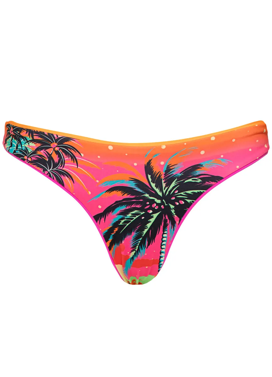 Maaji Poppy Pink Iconic Regular Rise Thin Side Bikini Bottom