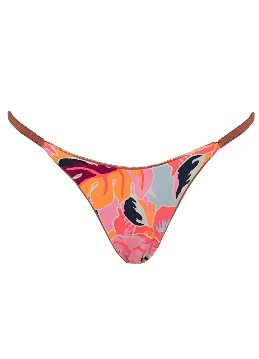 Maaji Rust Copper Micro Midi Regular Rise Single Strap Bikini Bottom