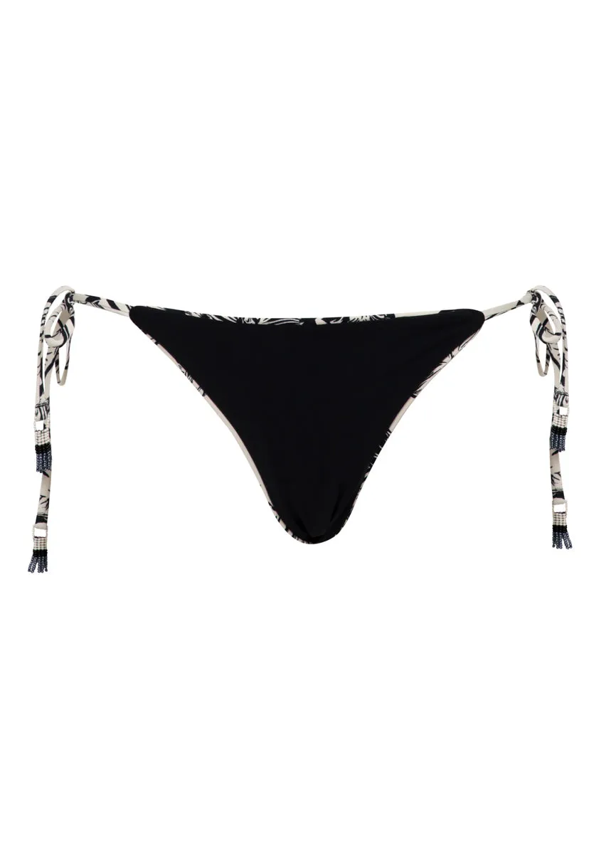 Maaji Sepia Fiori Sunning Low Rise Tie Side Bikini Bottom
