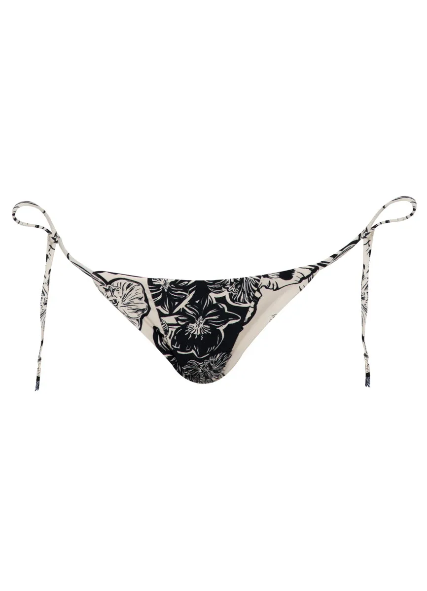 Maaji Sepia Fiori Sunning Low Rise Tie Side Bikini Bottom