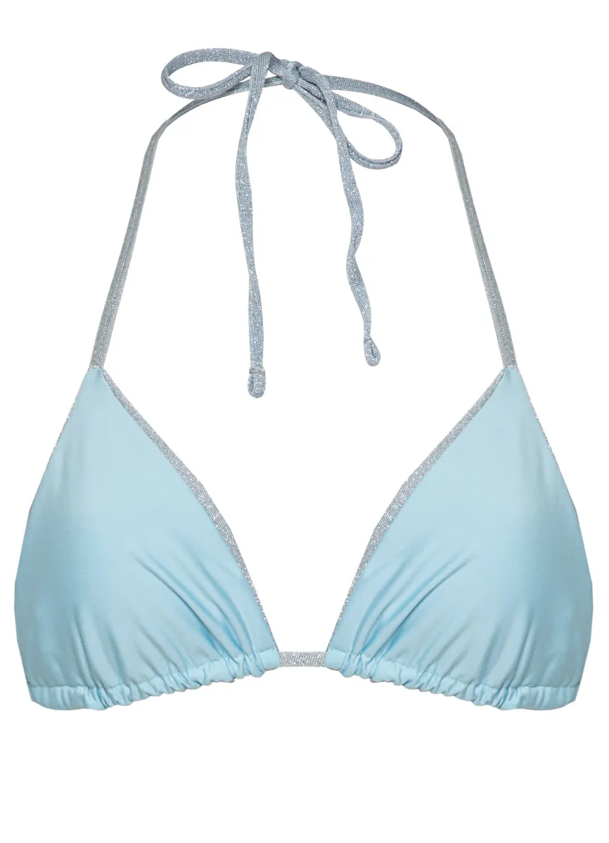 Maaji Silver Blue Balmy Sliding Triangle Bikini Top