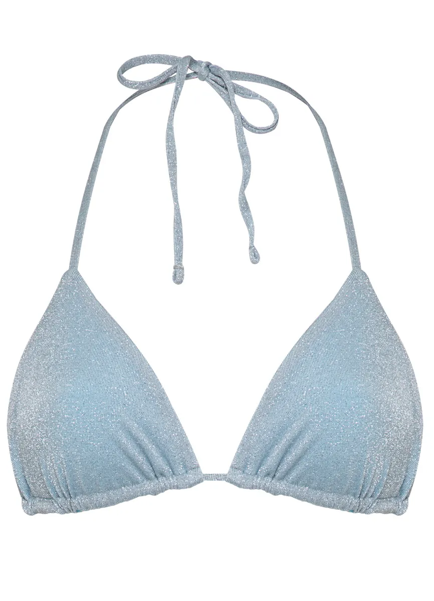 Maaji Silver Blue Balmy Sliding Triangle Bikini Top