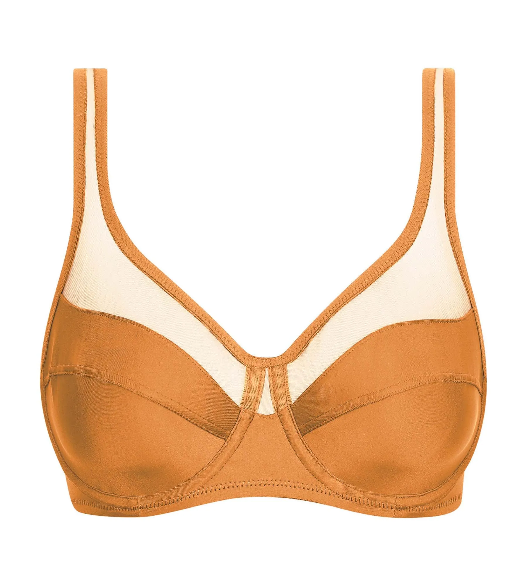 Mandarine microfiber and tulle push-on bra Dim Generous
