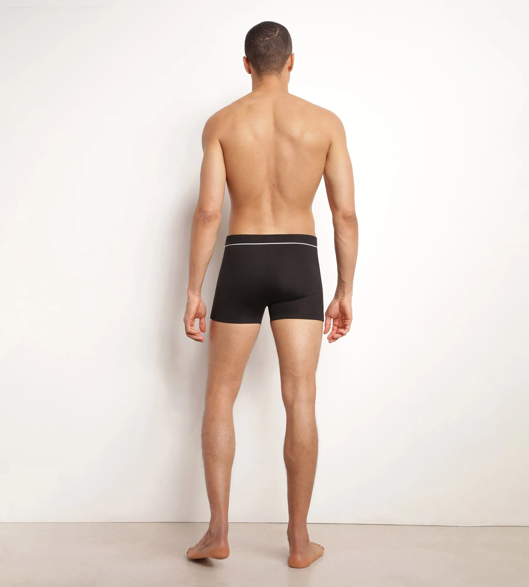 Men's swimming costume in black microfibre Dim Move