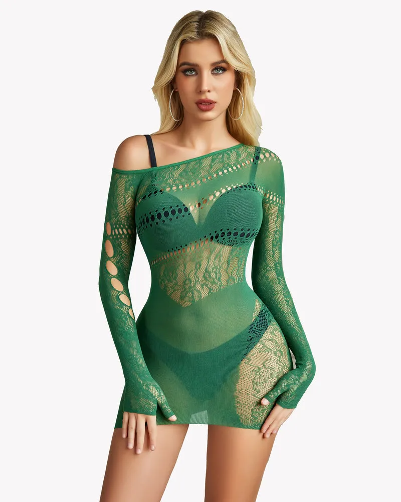 Mesh Hollow Out Fishnet Dress