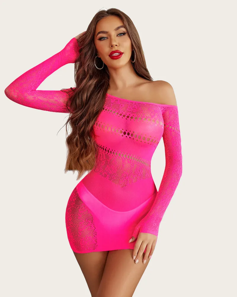 Mesh Hollow Out Fishnet Dress