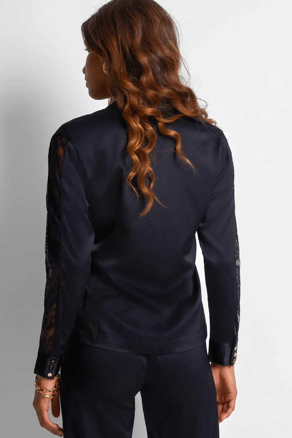 Midnight Whisper Silk Blouse