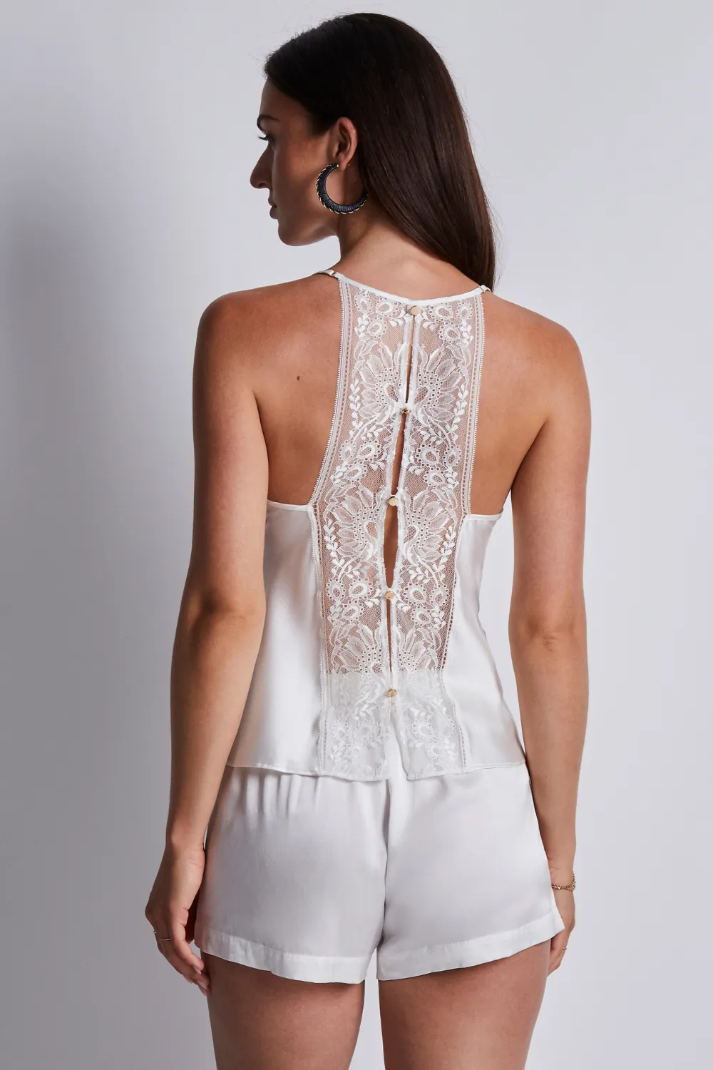Midnight Whisper Silk Top Opale