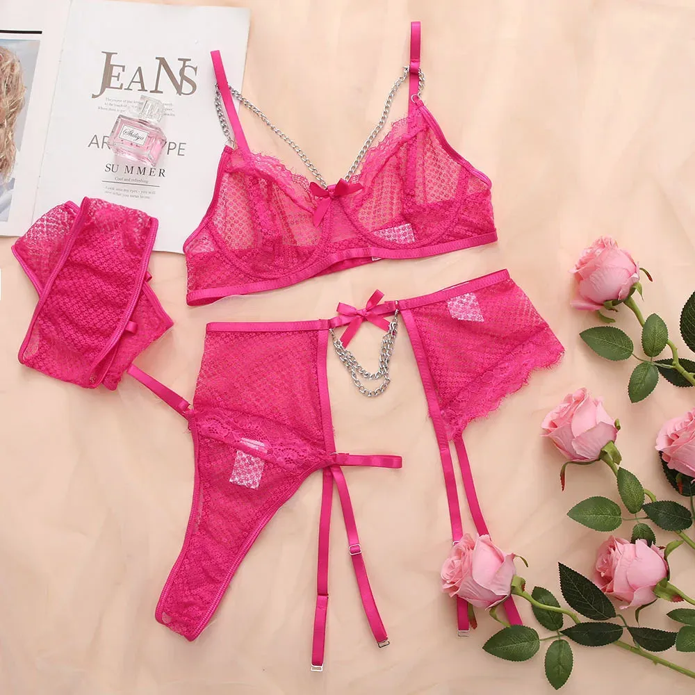 #PB Romantic Lace Underwear 2 Piece Set