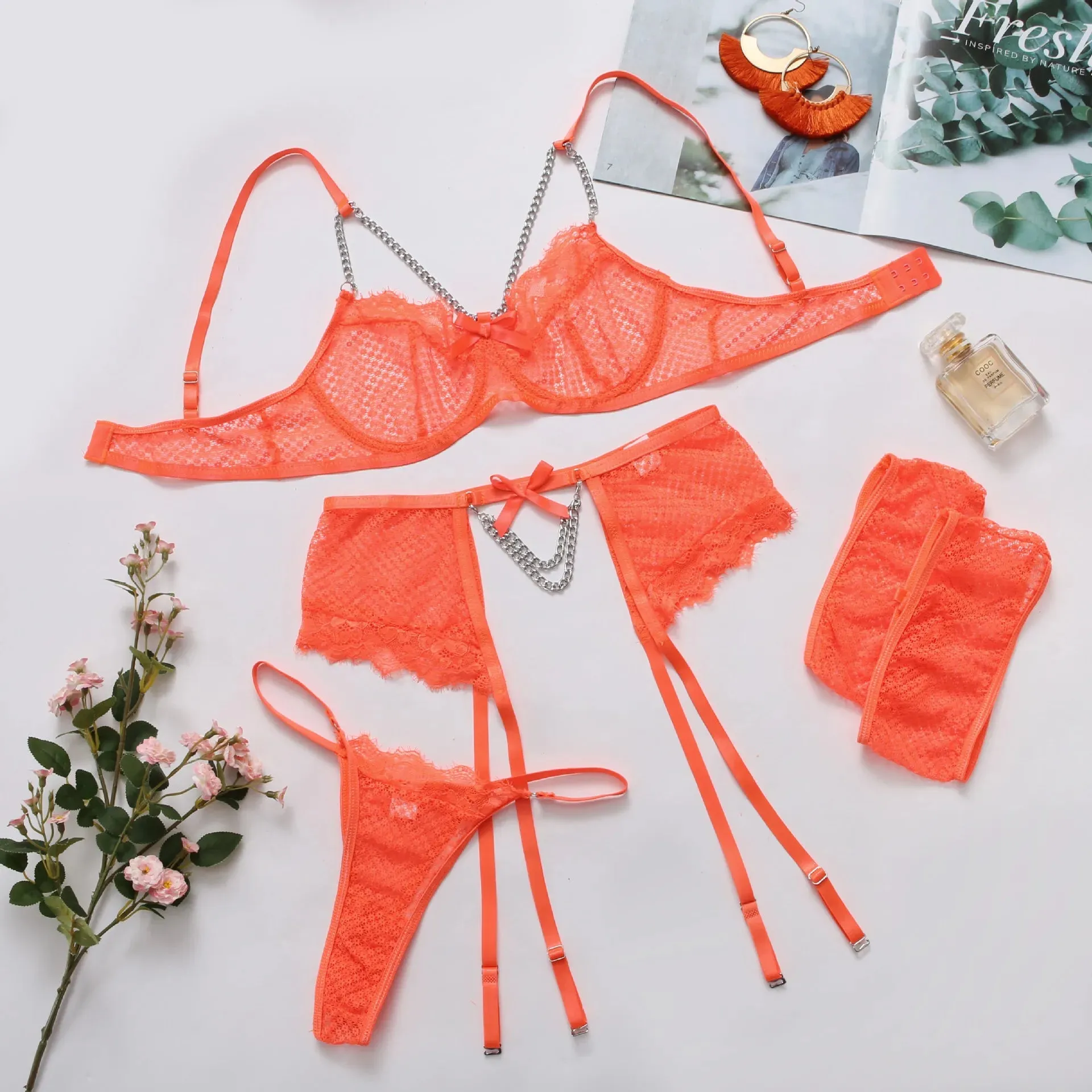 #PB Romantic Lace Underwear 2 Piece Set