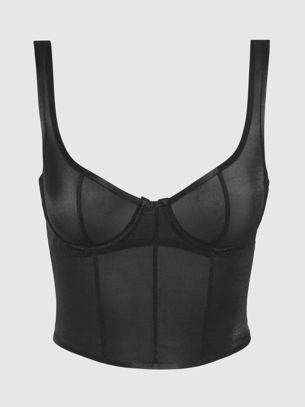 Pia Unlined Underwire Mesh Bustier