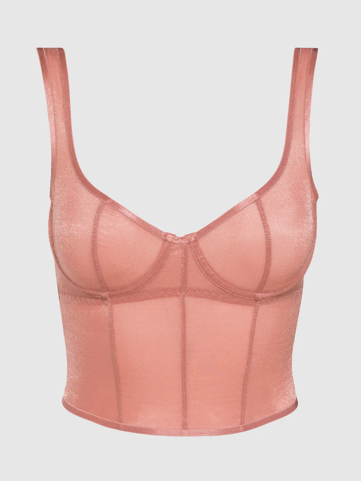 Pia Unlined Underwire Mesh Bustier