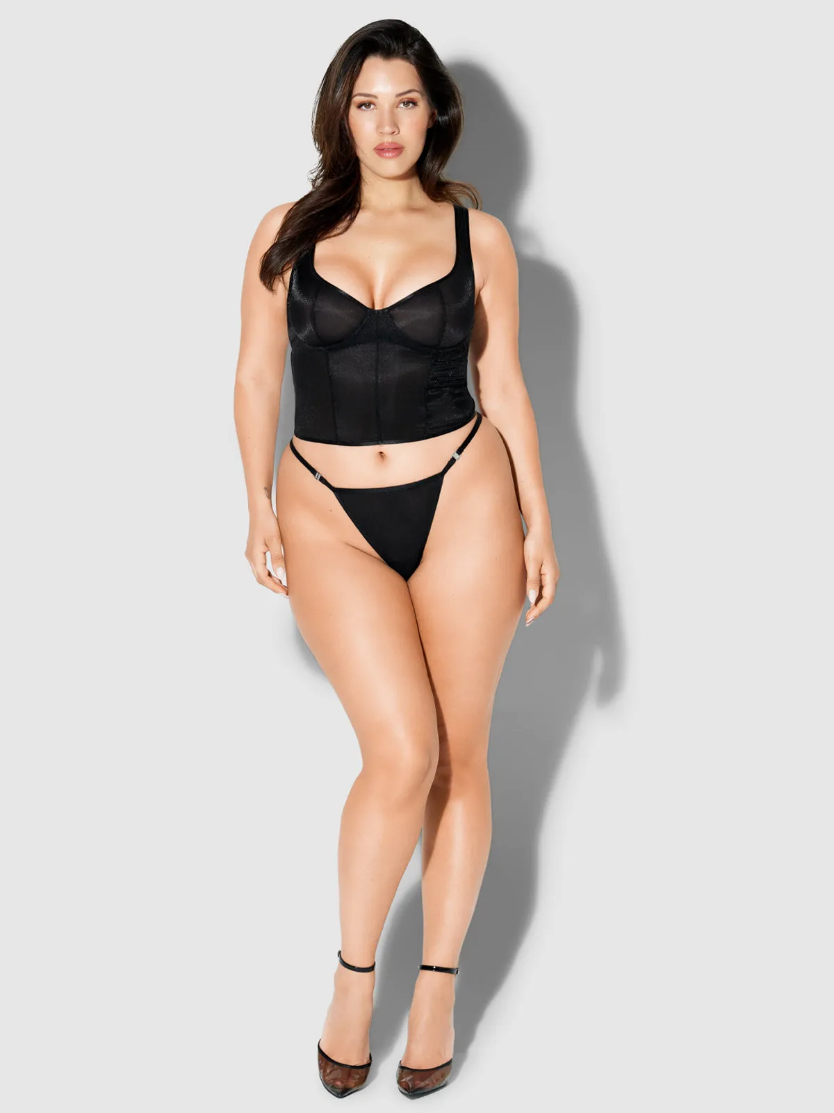 Pia Unlined Underwire Mesh Bustier