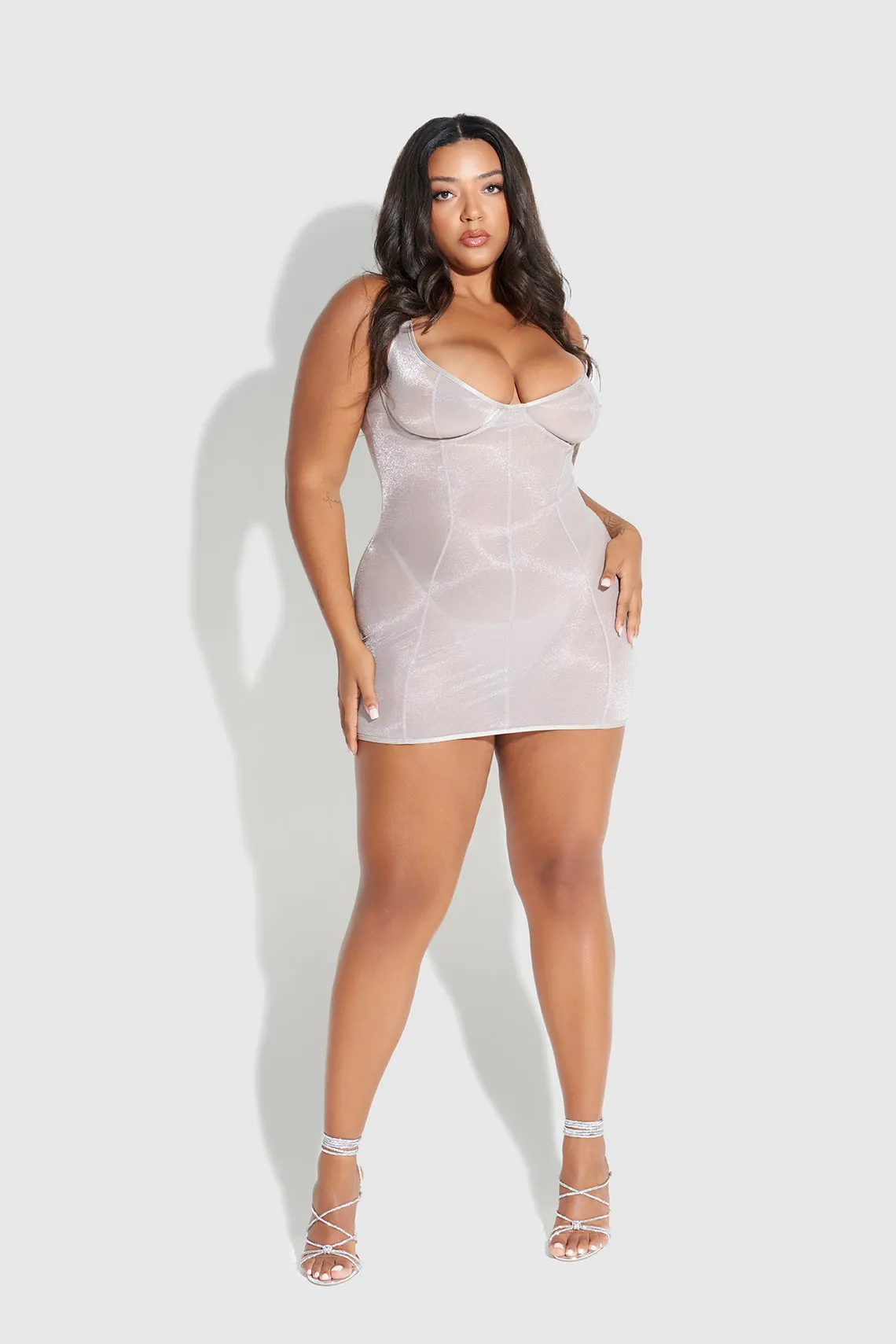 Pia Unlined Underwire Mesh Chemise