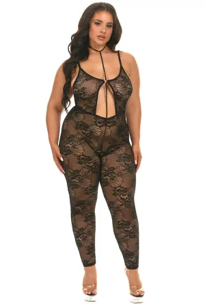 Presley Plus Size Lace Catsuit
